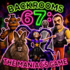 A dark liminal backrooms hallway with glowing yellow wallpaper in Backrooms 67: The Maniac's Game