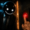 Elevator doors opening to reveal a creepy figure waiting in a dark hallway in Don't Let Him Into the Elevator